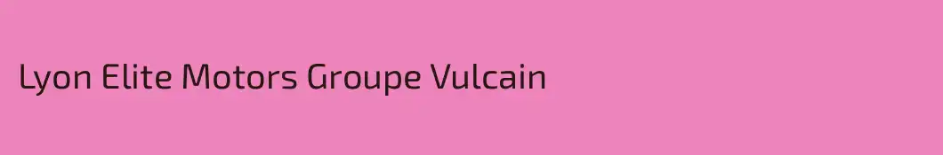 Lyon Elite Motors Groupe Vulcain